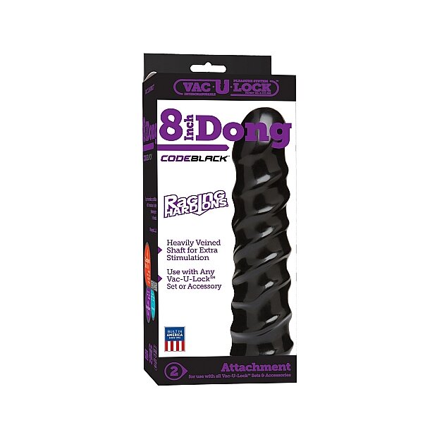Vac-U-Lock CodeBlack Raging Hard-Ons Dong 8.00 inch
