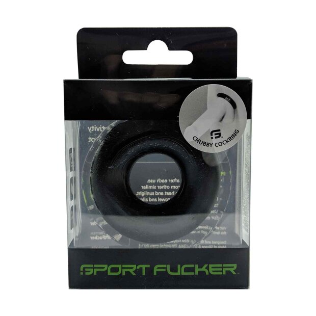 Sport Fucker Chubby Gummi Cockring Penisring Schwarz ⌀ 2,2 cm