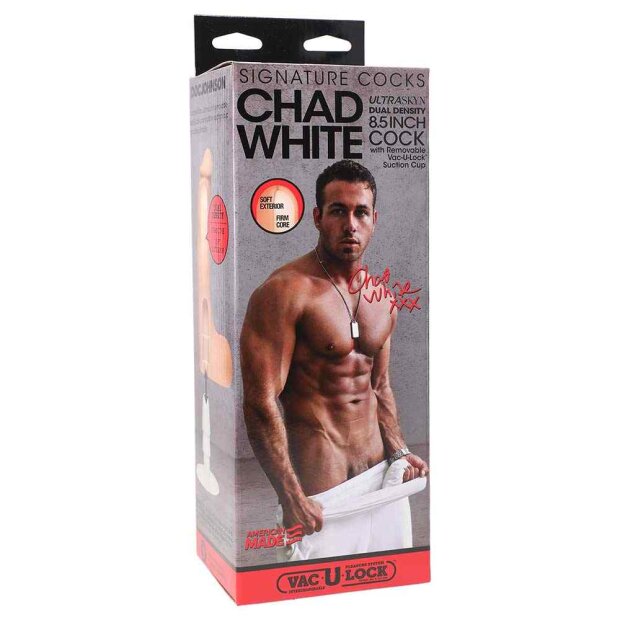 Doc Johnson Vac-U-Lock Realistic Cocks Chad White ULTRASKYN Dildo Beige 21,2 cm