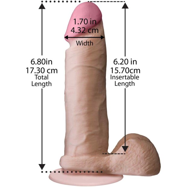 Doc Johnson The Realistic Cock UR3 Dildo Beige 18 cm