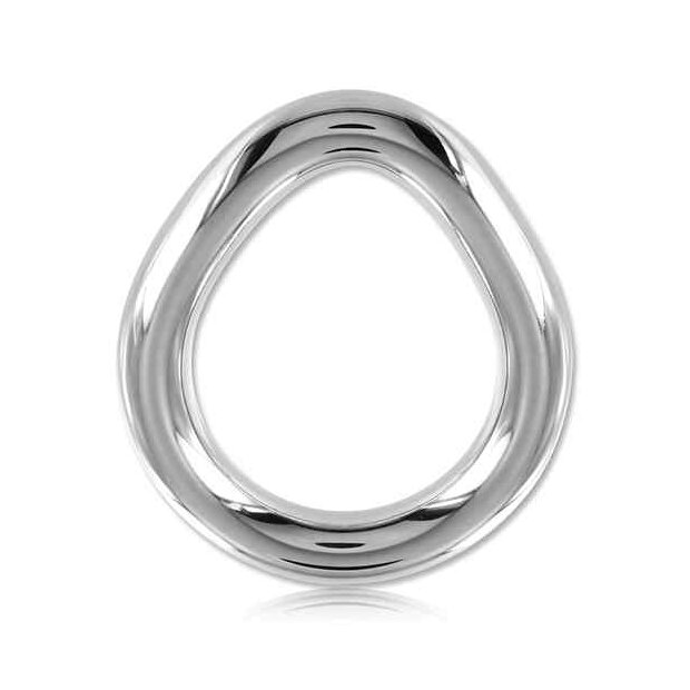 Black Label Stainless Steel Flared Cock Ring Large Metallring Silber ⌀ 4,6 cm