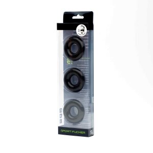 Sport Fucker Chubby Rubber Cockring 3er-Pack Penisringe...
