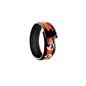 Black Label 3 Snap Leather Cock Ring Penisring Schwarz Rot