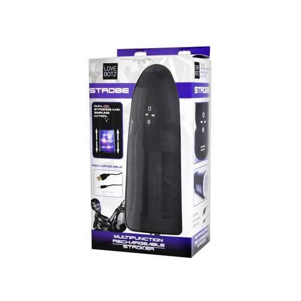 XR Brands Strobe Multi-Function Rechargeable Stroker