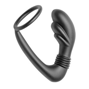 Master Series Cobra Silicone P-Spot Massager and Cock...