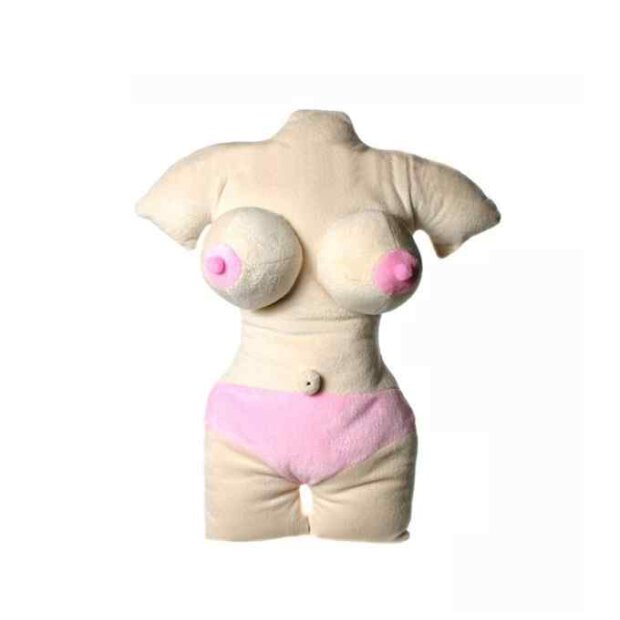 Plush pillow female body with breasts 45 cm