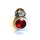 Kiotos Steel Jewel Buttplug Large Red Analplug Silber ⌀ 3,7 cm