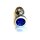 Kiotos Steel Jewel Buttplug Large Blue Analplug Silber ⌀ 3,7 cm