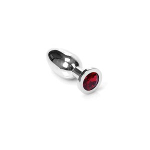 Kiotos Steel Jewel Buttplug Small Red Analplug Silber ⌀...