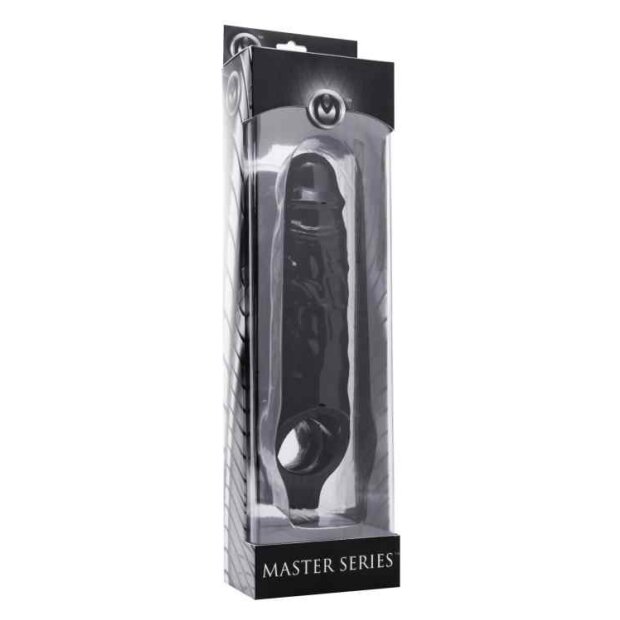 XR Brands Master Series Mamba Cock Sheath Penishülle Schwarz 16,5 cm ⌀ 5 cm