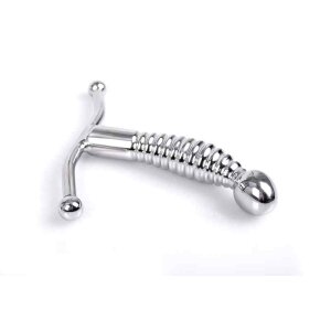 Kiotos Steel Ribbed P-Spot Stimulator Prostatamassager...