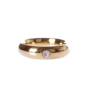Gold Donut Cockring with Jewel 40 mm