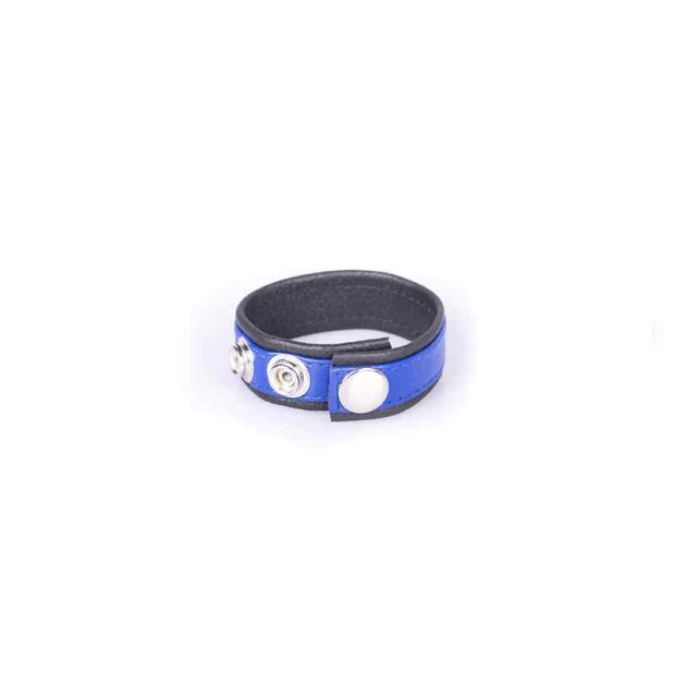 Kiotos Rainbow Leather Cock Strap Ballstretcher Schwarz Blau ⌀ 40 mm 50 mm 55 mm
