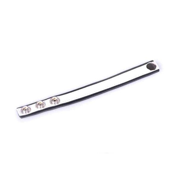 Kiotos Rainbow Leather Cock Strap Ballstretcher Schwarz Weiß ⌀ 4 cm