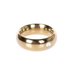 Gold Donut Cockring with Jewel Thick 45 mm