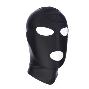 Black BDSM Hood Classic 3 Hole