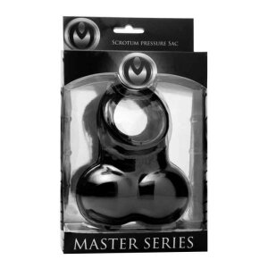 XR Brands Master Series Squeeze My Sack Penisring Schwarz