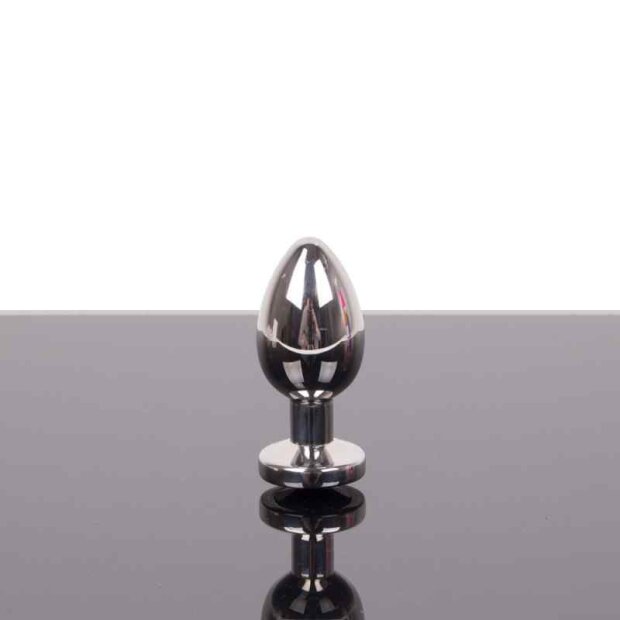 Kiotos Steel Jewel Buttplug Small Black Analplug Silber ⌀ 2,5 cm