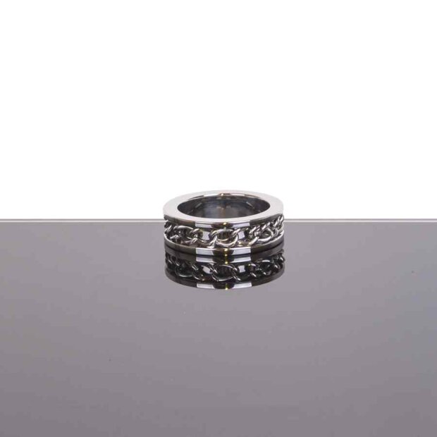 Kiotos Steel Chain Link Cockring Metallring Silber ⌀ 4 cm