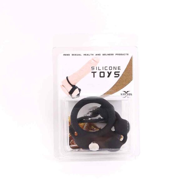 Kiotos Silicone Ball Spreader Penisring Schwarz ⌀ 4 cm