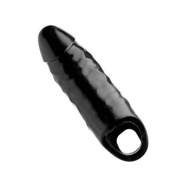 XR Brands Master Series Black Mamba Penishülle Schwarz 22 cm ⌀ 6,5 cm
