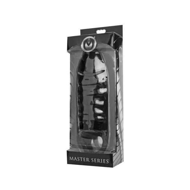 XR Brands Master Series Black Mamba Penishülle Schwarz 22 cm ⌀ 6,5 cm