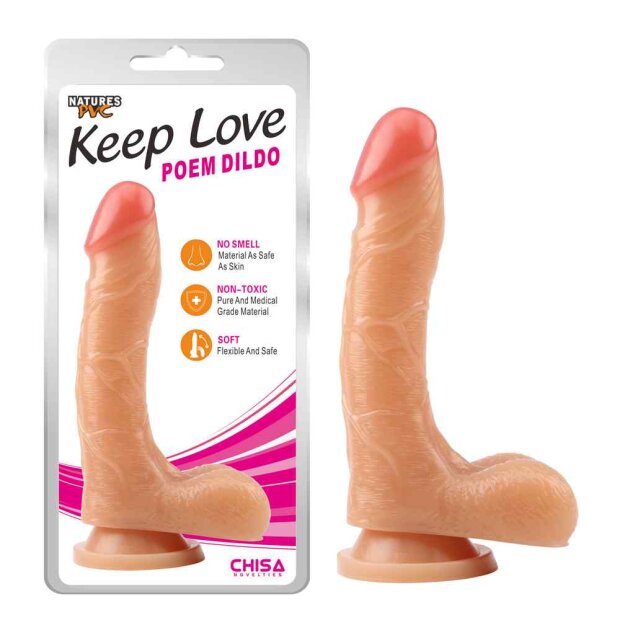 Chisa Novelties Suction Dildo Poem Beige 21 cm