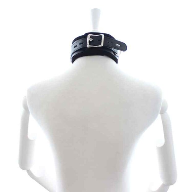 Padded Collar with Leash Black
