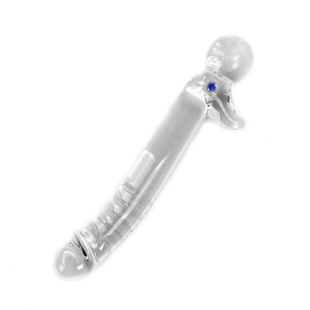Glass Dildo Clear with Duck Head