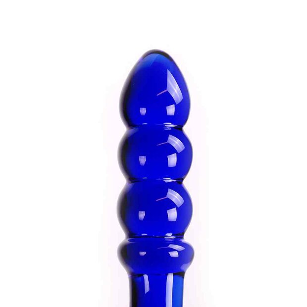 Glass Dildo Blue Curve