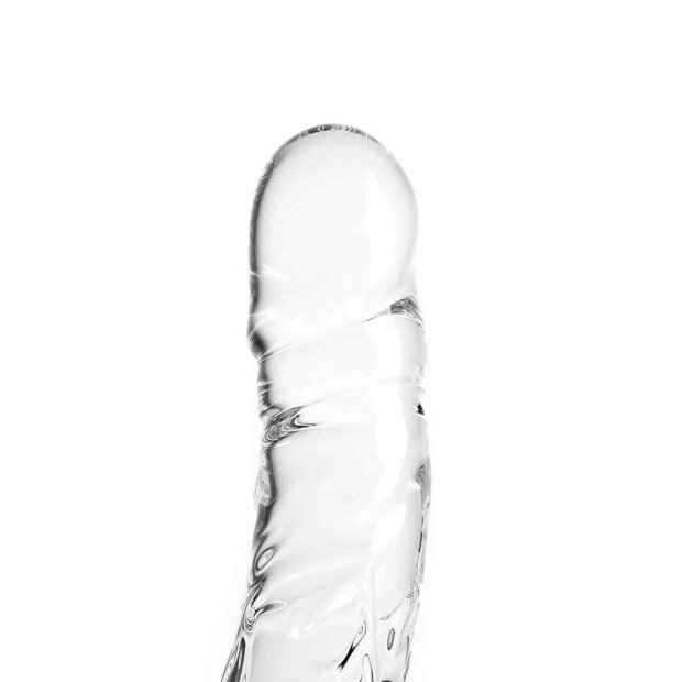 Glass Dildo Clear Penis Round