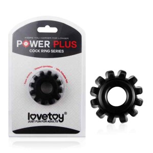 Lovetoy POWER PLUS Cockring 02 Penisring Schwarz