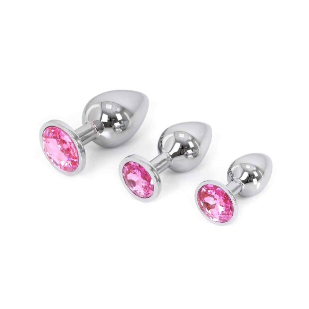 Buttplug Aluminium Pink Medium