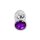 Buttplug Aluminium Purple Large