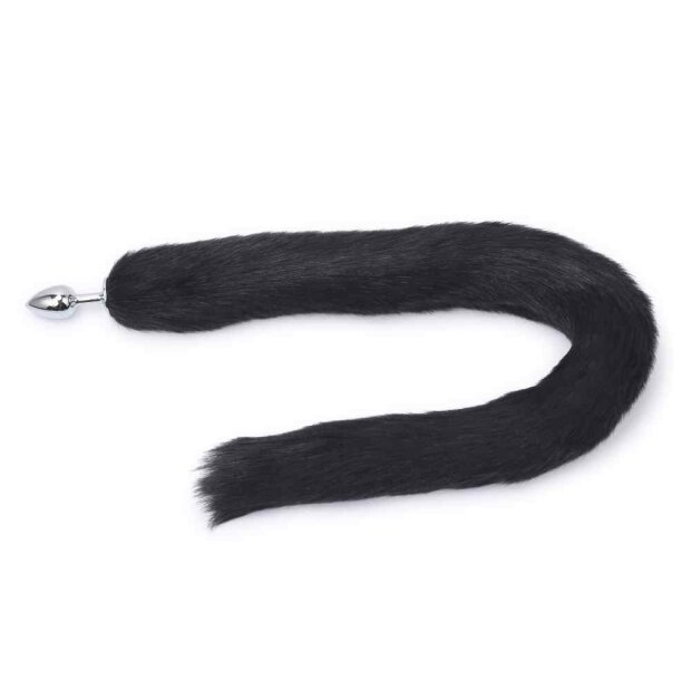 Kiotos - Fox Tail Plug Black Long 2,8 cm