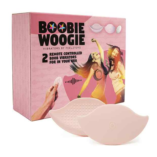 FeelzToys Boobie Woogie Remote Controlled Boob Vibrators (2 pcs)