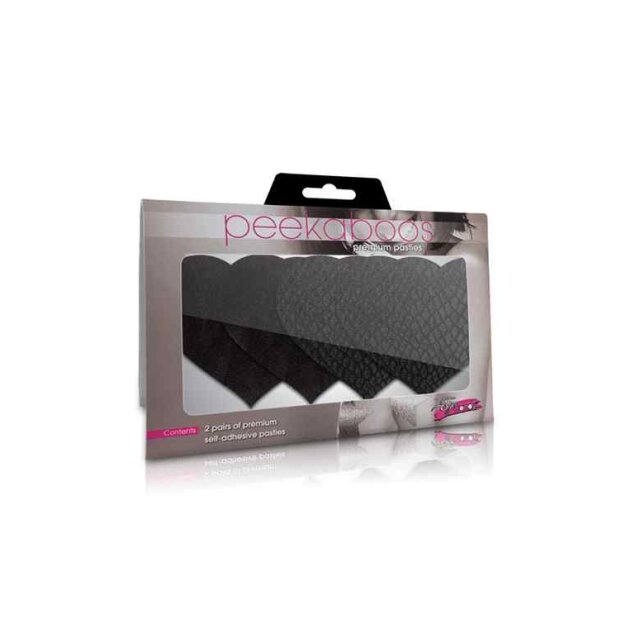 Peekabo Pasties Classic Black Hearts