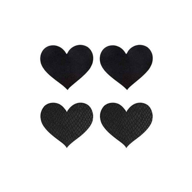 Peekabo Pasties Classic Black Hearts