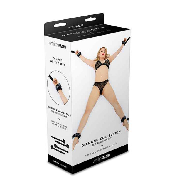 Whipsmart Diamond Bed Restrain Kit Black