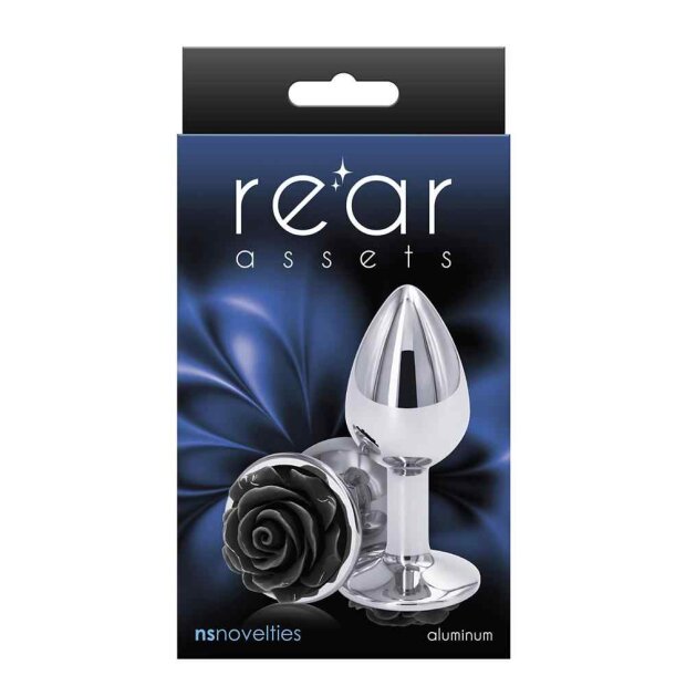 NS Novelties Rear Assets Rose Small Black Analplug Schwarz ⌀ 3 cm