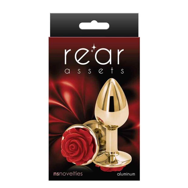 NS Novelties Rear Assets Rose Small Analplug Gold ⌀ 2,6 cm