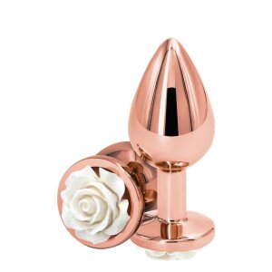 NS Novelties Rear Assets Rose Medium White Analplug...