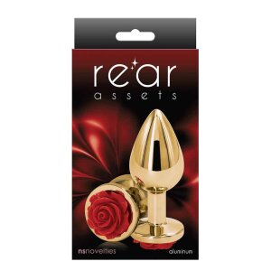 NS Novelties Rear Assets Rose Medium Analplug Gold ⌀ 3,4 cm