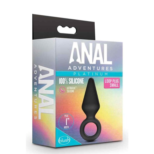 Blush Anal Adventures Loop Plug small Analplug Schwarz ⌀ 2,5 cm