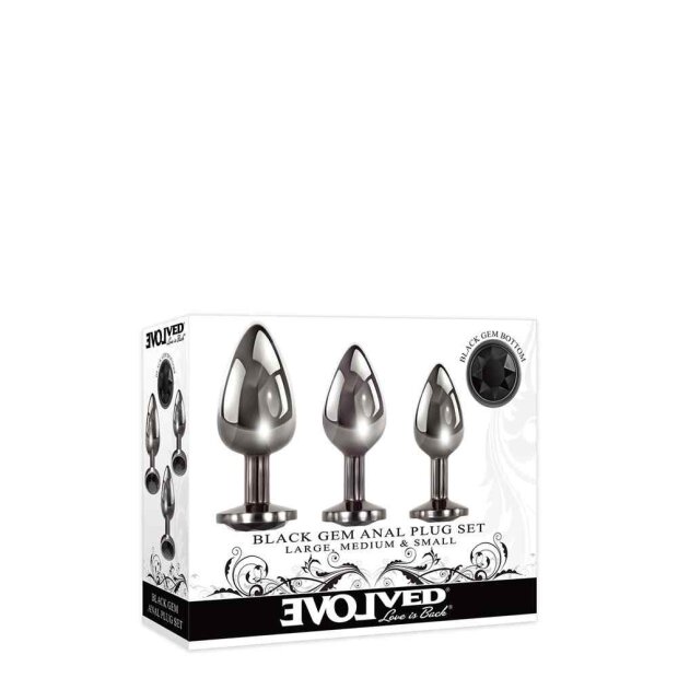 Zero Tolerance Black Gem Anal Plug Set Schwarz 3 Teilig