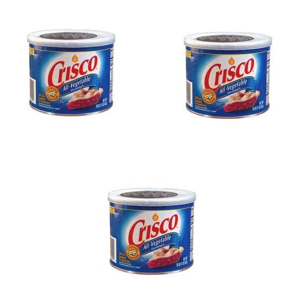 3 x Crisco 453 g shortening