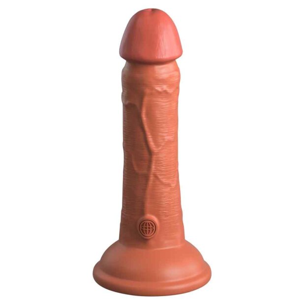 King Cock Elite Dual Density Silicone Cock Dildo Hellbraun 18 cm