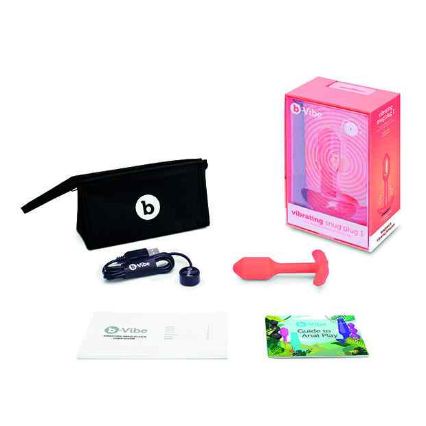 B-Vibe Snug Butt Plug 1 Small Analplug Orange ⌀ 1 cm