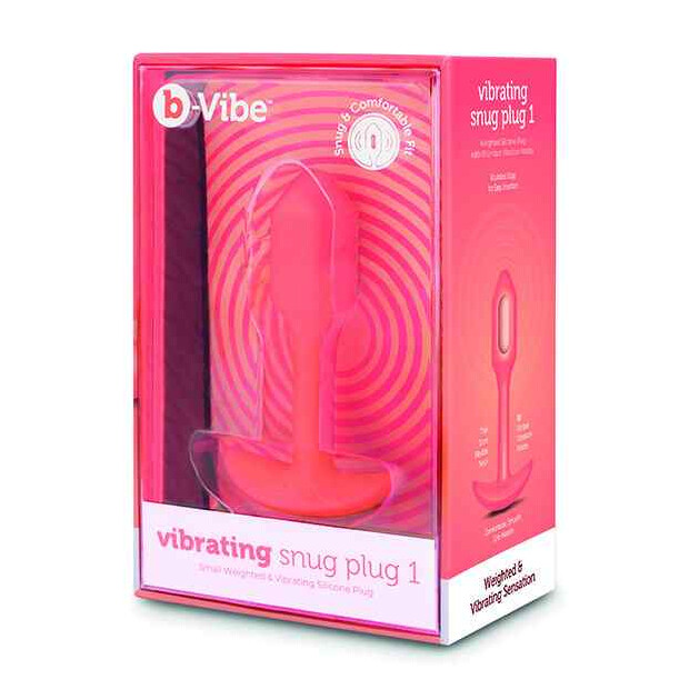 B-Vibe Snug Butt Plug 1 Small Analplug Orange ⌀ 1 cm