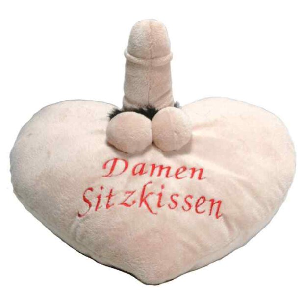Plush "Damen-Sitzkissen" with penis